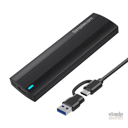 Simplecom SE517 NVMe / SATA Dual Protocol M.2 SSD Tool-Free USB-C Enclosure USB 3.2 Gen 2 10Gbps - Electronics > Back