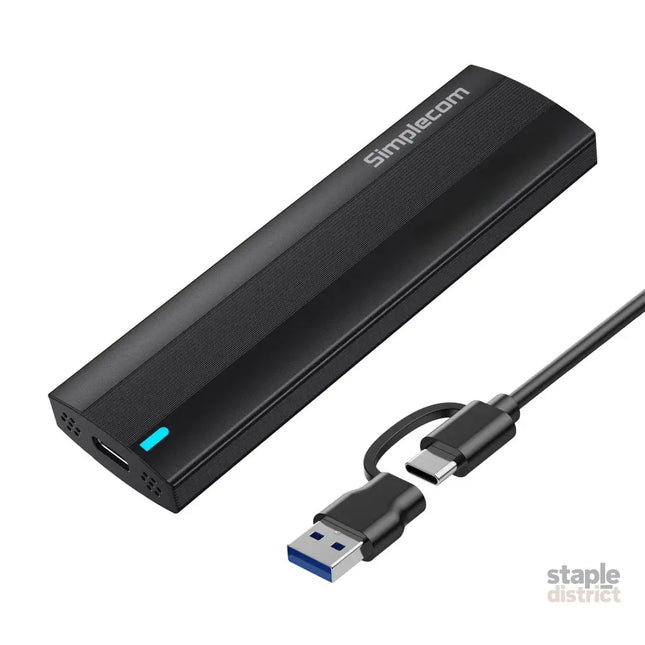Simplecom SE517 NVMe / SATA Dual Protocol M.2 SSD Tool-Free USB-C Enclosure USB 3.2 Gen 2 10Gbps - Electronics > Back