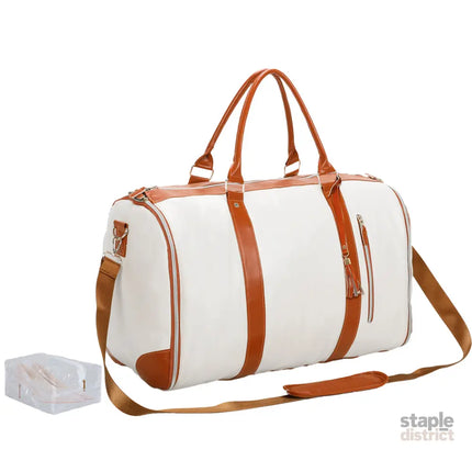 Slimbridge Garment Bags Hanging Suit Duffel Bag Beige-2006732902984978433