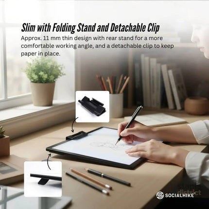 Social Hike A3 LED Light Pad Tracing Board Rechargeable USB-C 3000mAh Light Box - Baby & Kids > Baby & Kid’s Toys > Art