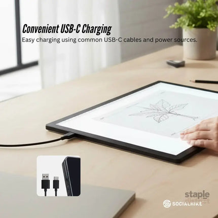 Social Hike A4 LED Light Pad Tracing Board Rechargeable USB-C 3000mAh Light Box - Baby & Kids > Baby & Kid’s Toys > Art
