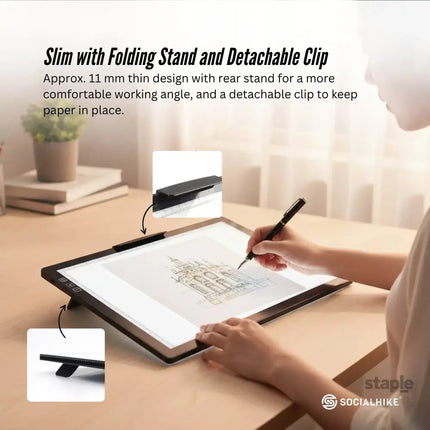 Social Hike A4 LED Light Pad Tracing Board Rechargeable USB-C 3000mAh Light Box - Baby & Kids > Baby & Kid’s Toys > Art