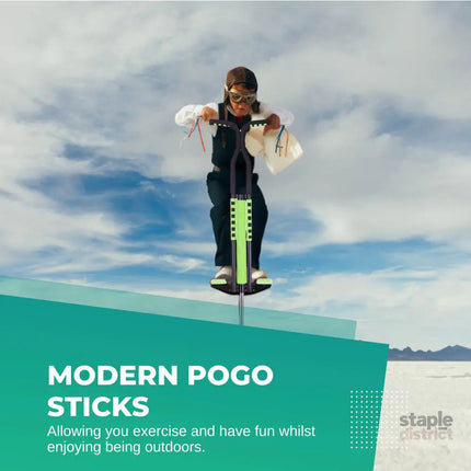 Social Hike Green Pogo Stick - Kids Jumping Jackhammer Exercise Hopper - Baby & Kids > Baby & Kid’s Toys > Outdoor Play