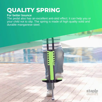 Social Hike Green Pogo Stick - Kids Jumping Jackhammer Exercise Hopper - Baby & Kids > Baby & Kid’s Toys > Outdoor Play