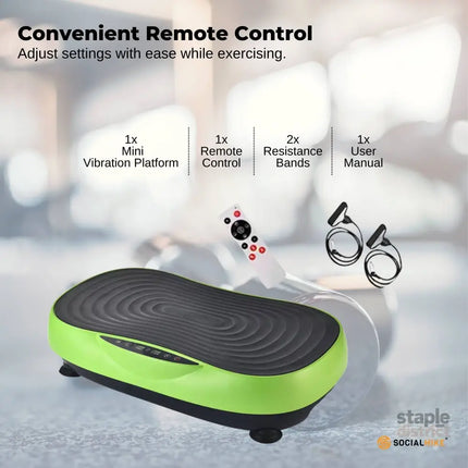 Social Hike Vibration Plate Machine Full Body Vibrating Exercise Platform Green - Appliances > Kitchen Appliances >