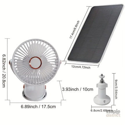 Solar Battery Camping Fan with Light Rechargeable - Appliances > Fans > Portable Fans