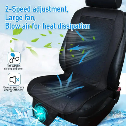 Spacer Car Cooling Seat Cushion-Fan System Black - Appliances > Fans > Portable Fans