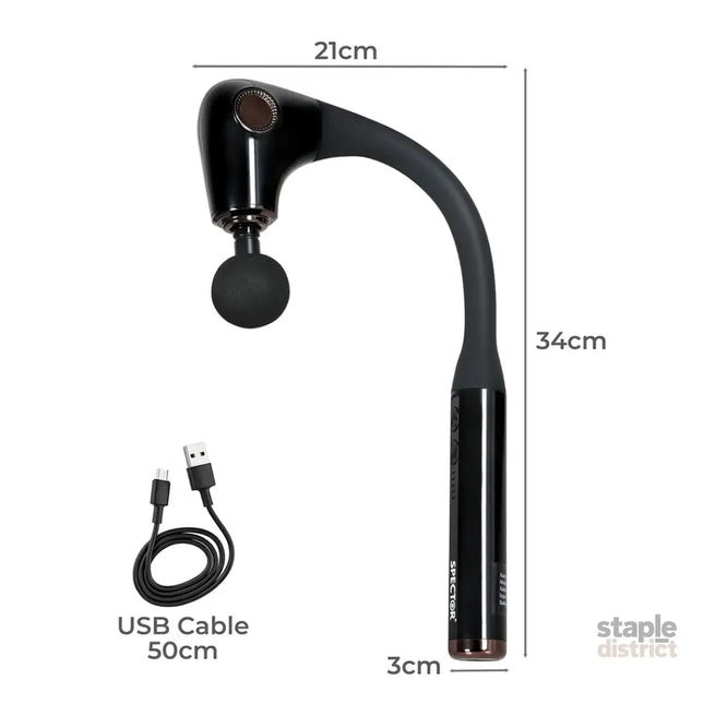 Spector Extended Handle Massage Gun Black-2006732693613711362