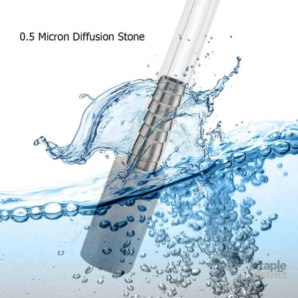 Stainless Steel Aeration Stone 0.5 Micron Diffion Stone with 1/4’’ Hose Barb Stainless Steel Aeration Oxygenation Stone