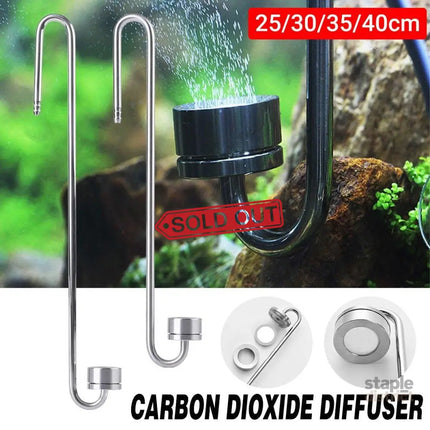 Stainless Steel Aquarium CO2 Diffuser Carbon Dioxide Atomizer Grass Tank Bubbler - 30cm - Appliances > Aroma Diffusers