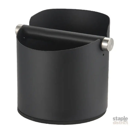 Stainless Steel Coffee Grounds Knock Box Round Tap Bucket for Household Espresso - Black - Appliances > Kitchen
