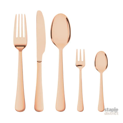 Stainless Steel Cutlery Set Glossy Knife Rose Gold-2006733055871553536