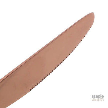 Stainless Steel Cutlery Set Glossy Knife Rose Gold-2006733055871553539
