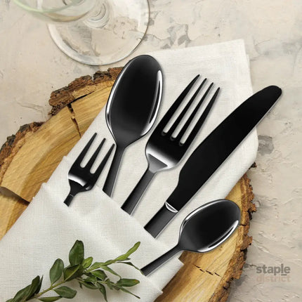 Stainless Steel Cutlery Set Travel Knife Black-2018816724035571719