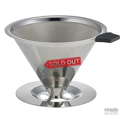 Stainless Steel Double Layer Hand Coffee Filter 600 Mesh Paper-Free Tea Funnel - Appliances > Kitchen Appliances >