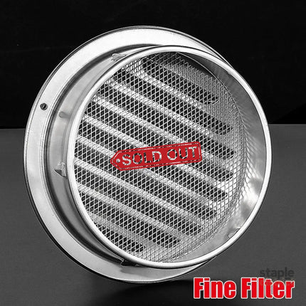 Stainless Steel Exhaust Fan Vent Outlet Flat Hood for Bathroom Kitchen Outlet - 100mm - Appliances > Fans > Exhaust Fans