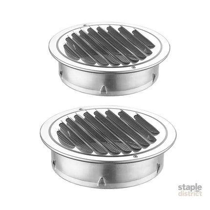 Stainless Steel Exhaust Fan Vent Outlet Flat Hood for Bathroom Kitchen Outlet - 150mm - Appliances > Fans > Exhaust Fans