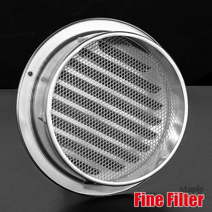 Stainless Steel Exhaust Fan Vent Outlet Flat Hood for Bathroom Kitchen Outlet - 150mm - Appliances > Fans > Exhaust Fans