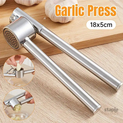 Stainless Steel Garlic Press Peeler Zinc Alloy Kitchen Tool Garlic Crusher - Appliances > Kitchen Appliances > Food