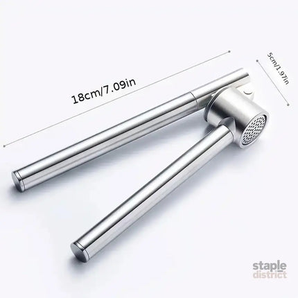 Stainless Steel Garlic Press Peeler Zinc Alloy Kitchen Tool Garlic Crusher - Appliances > Kitchen Appliances > Food