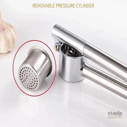 Stainless Steel Garlic Press Peeler Zinc Alloy Kitchen Tool Garlic Crusher - Appliances > Kitchen Appliances > Food