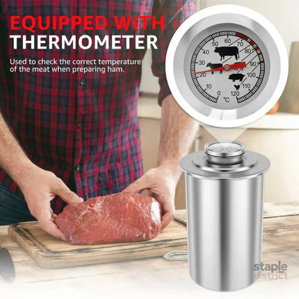 Stainless Steel Ham Maker with Thermometer - Appliances > Kitchen Appliances > Food Mixers & Blenders