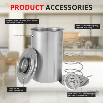 Stainless Steel Ham Maker with Thermometer - Appliances > Kitchen Appliances > Food Mixers & Blenders