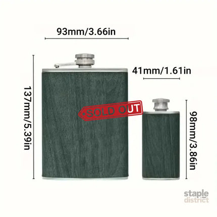 Stainless Steel Hip Flask Portable Wine Pot Flat Pocket Bottle Outdoor Travel - Outdoor Recreation > Camping > Camping