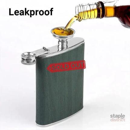 Stainless Steel Hip Flask Portable Wine Pot Flat Pocket Bottle Outdoor Travel - Outdoor Recreation > Camping > Camping