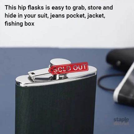 Stainless Steel Hip Flask Portable Wine Pot Flat Pocket Bottle Outdoor Travel - Outdoor Recreation > Camping > Camping