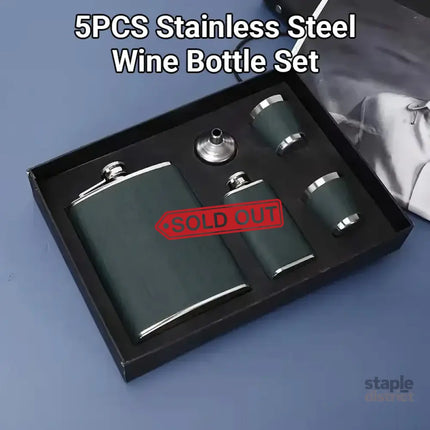 Stainless Steel Hip Flask Portable Wine Pot Flat Pocket Bottle Outdoor Travel - Outdoor Recreation > Camping > Camping