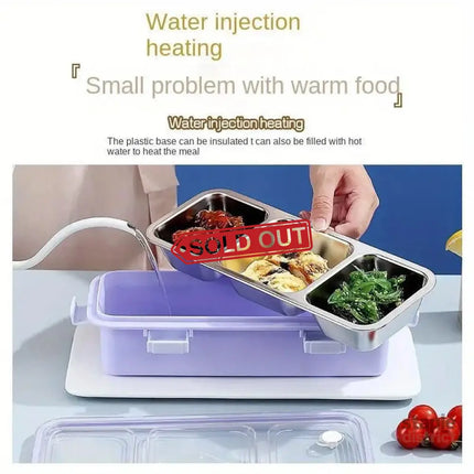 Stainless Steel Lunch Box Compartment Bento Box Food Container for Meal Prep Use - Green - Outdoor Recreation >
