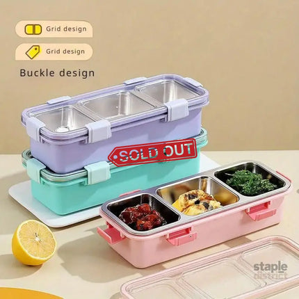 Stainless Steel Lunch Box Compartment Bento Box Food Container for Meal Prep Use - Green - Outdoor Recreation >
