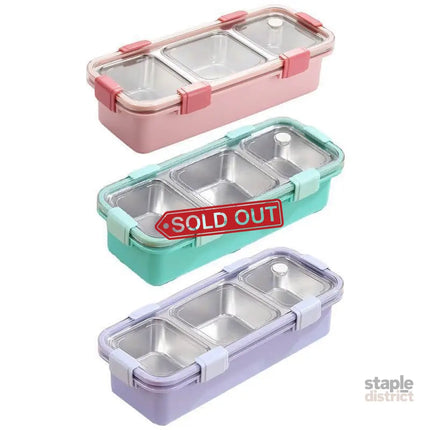 Stainless Steel Lunch Box Compartment Bento Box Food Container for Meal Prep Use - Green - Outdoor Recreation >