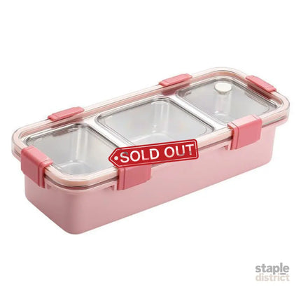 Stainless Steel Lunch Box Compartment Bento Box Food Container for Meal Prep Use - Pink - Outdoor Recreation > Iceboxes