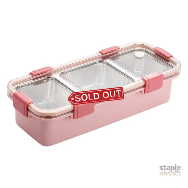 Stainless Steel Lunch Box Compartment Bento Box Food Container for Meal Prep Use - Pink - Outdoor Recreation > Iceboxes