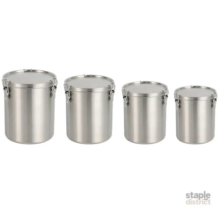 Stainless Steel Pet Food Storage Bucket Dog Cat Grain Container Bin Kitchen - 1600ml - Home & Garden > Kitchenware >