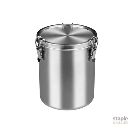 Stainless Steel Pet Food Storage Bucket Dog Cat Grain Container Bin Kitchen - 1600ml - Home & Garden > Kitchenware >