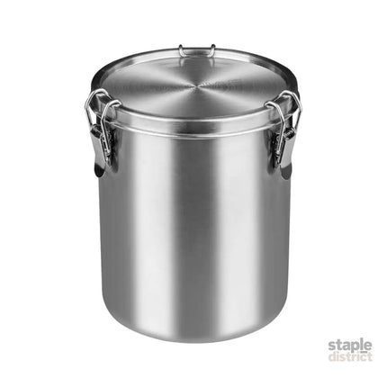 Stainless Steel Pet Food Storage Bucket Dog Cat Grain Container Bin Kitchen - 1600ml - Home & Garden > Kitchenware >