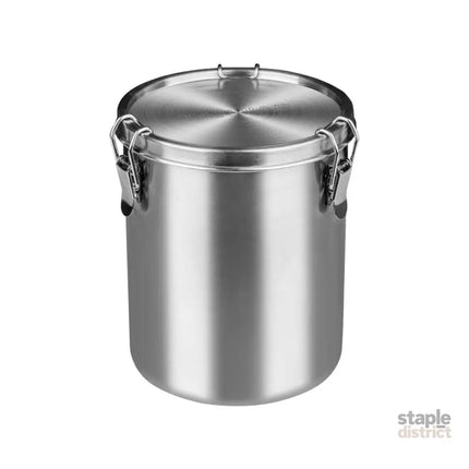 Stainless Steel Pet Food Storage Bucket Dog Cat Grain Container Bin Kitchen - 1600ml - Home & Garden > Kitchenware >