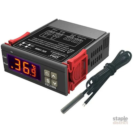 Stc-1000 Temperature Controller 12V 10A Multi-Purpose Digital Thermostat With Ntc Probe For Fermentation Hatch,