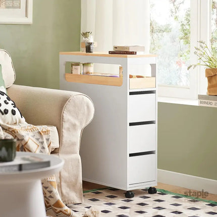 Storage Cart Narrow Cabinet Wheels Tray Drawers - Health & Beauty > Cosmetic Storage > Makeup Organisation & Storage