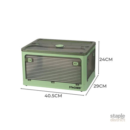 Storage Containers Stackable Lid Clothes S Green Small-2029387238168727554