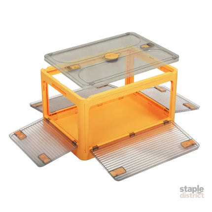 Storage Organiser Large Box Stackable M Orange Medium-2006733026066829313