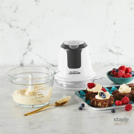 Sunbeam Mini Glass MultiChopper Food Processor - White - Appliances > Kitchen Appliances > Speciality Appliances