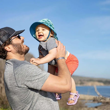 Sunday Afternoon Infant Sun Sprout Hat UPF50+ | Coral/White Stripe Baby (6-12mth)-2006733350139727873