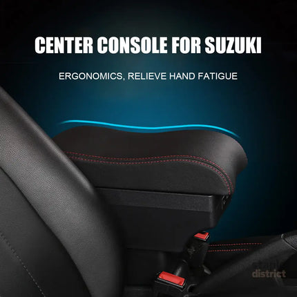 Suzuki Swift 2005-2021 Center Central Storage Car Console Seat Armrest Box Durable ABS Armrest Box Replacement Double