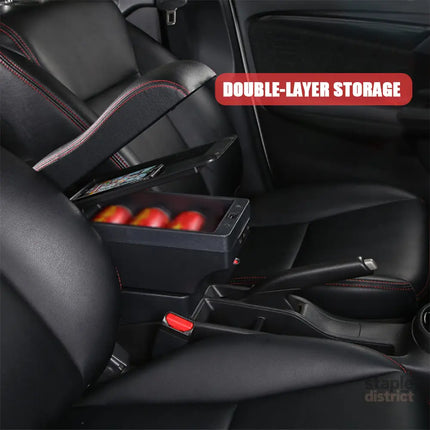 Suzuki Swift 2005-2021 Center Central Storage Car Console Seat Armrest Box Durable ABS Armrest Box Replacement Double