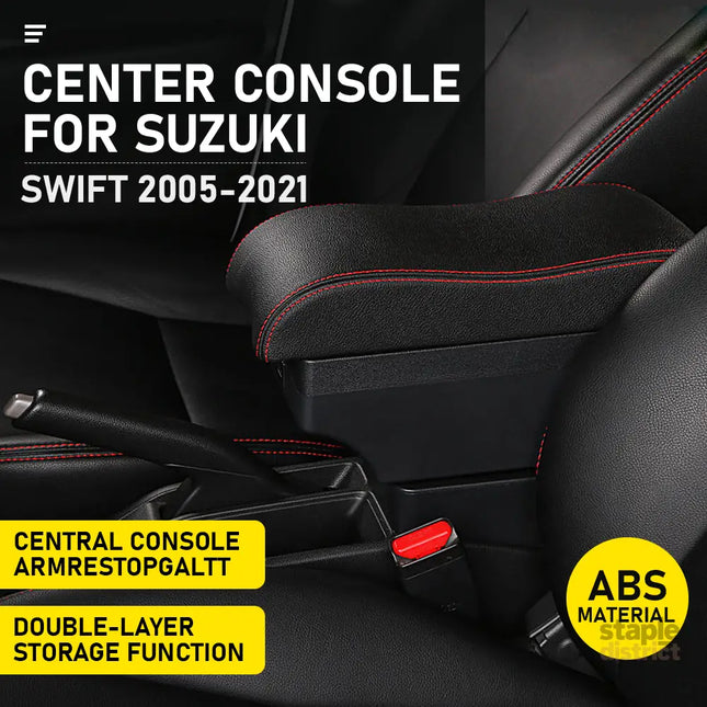 Suzuki Swift 2005-2021 Center Central Storage Car Console Seat Armrest Box Durable ABS Armrest Box Replacement Double