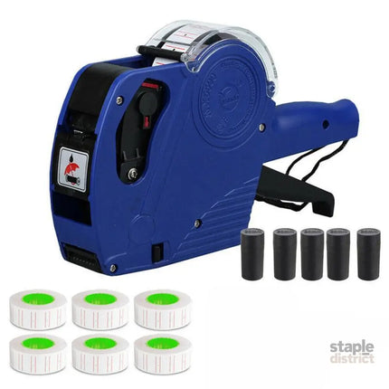 Tag Gun Labeller Kit With 6 Rolls Labels And 5 Inks Roller - Yellow - Electronics > Printer Accessories & Supplies >